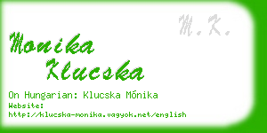 monika klucska business card